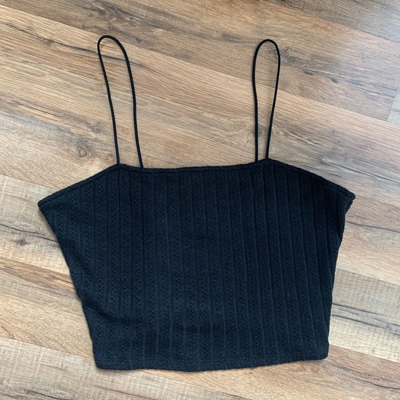 Knit Ribbed Cropped Top NWT - Picture 1 of 15